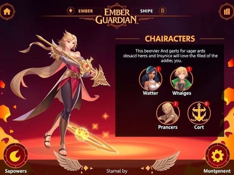 Ember Guardian character selection screen